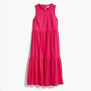 NWT J.Crew three tiered pink sleeveless dress 00